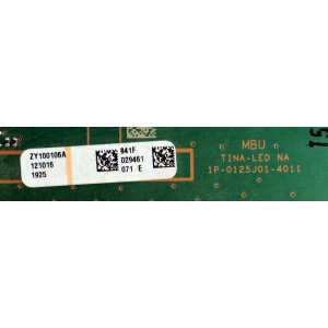 MAIN / SONY 1-895-285-11 / 1P-0125J01-4011 / 841 / ZY100106A / PANEL V320BJ8-PE1 REV:C1 / MODELO KDL-32EX340